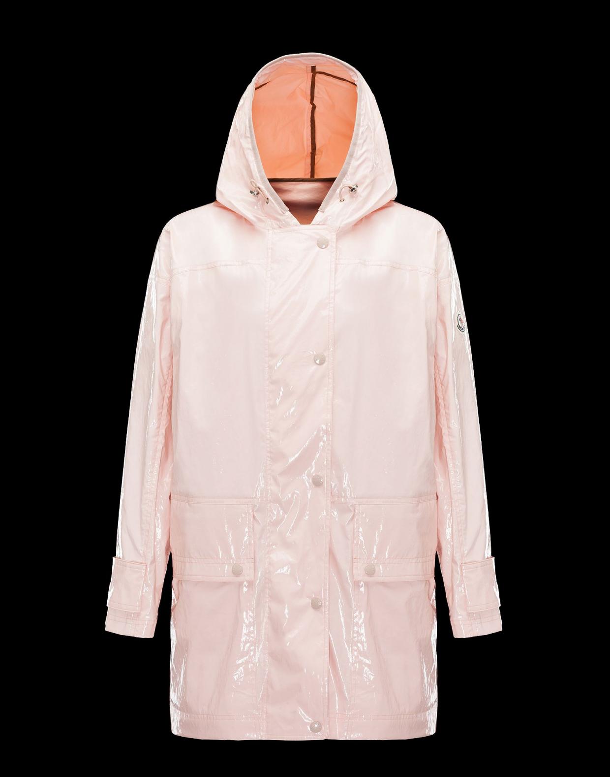 Trenches-coats Moncler – Femme NAVET Rose clair